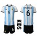 Maillot de foot Argentine German Pezzella #6 Domicile vêtements enfant Monde 2022 Manches Courtes (+ pantalon court)
